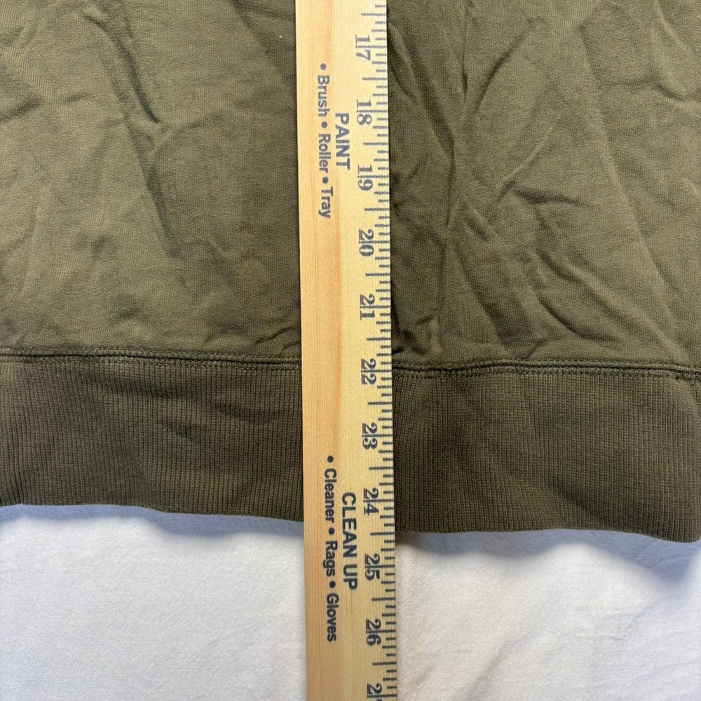 Eddie Bauer Full Zip Hoodie Womens L Green Floral Embroidered Cotton Long Sleeve - Picture 6 of 9